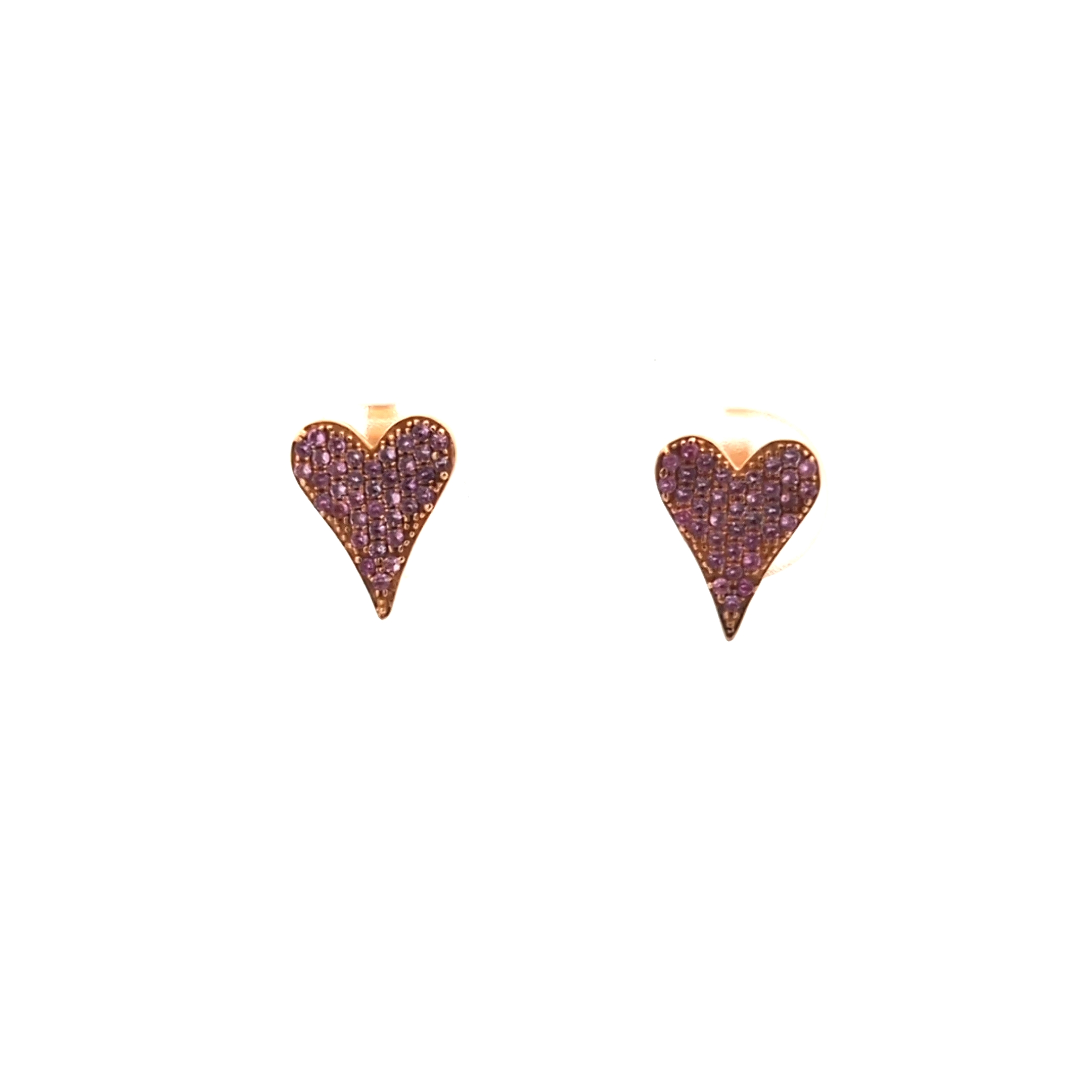 14K Rose Gold Diamond Earrings