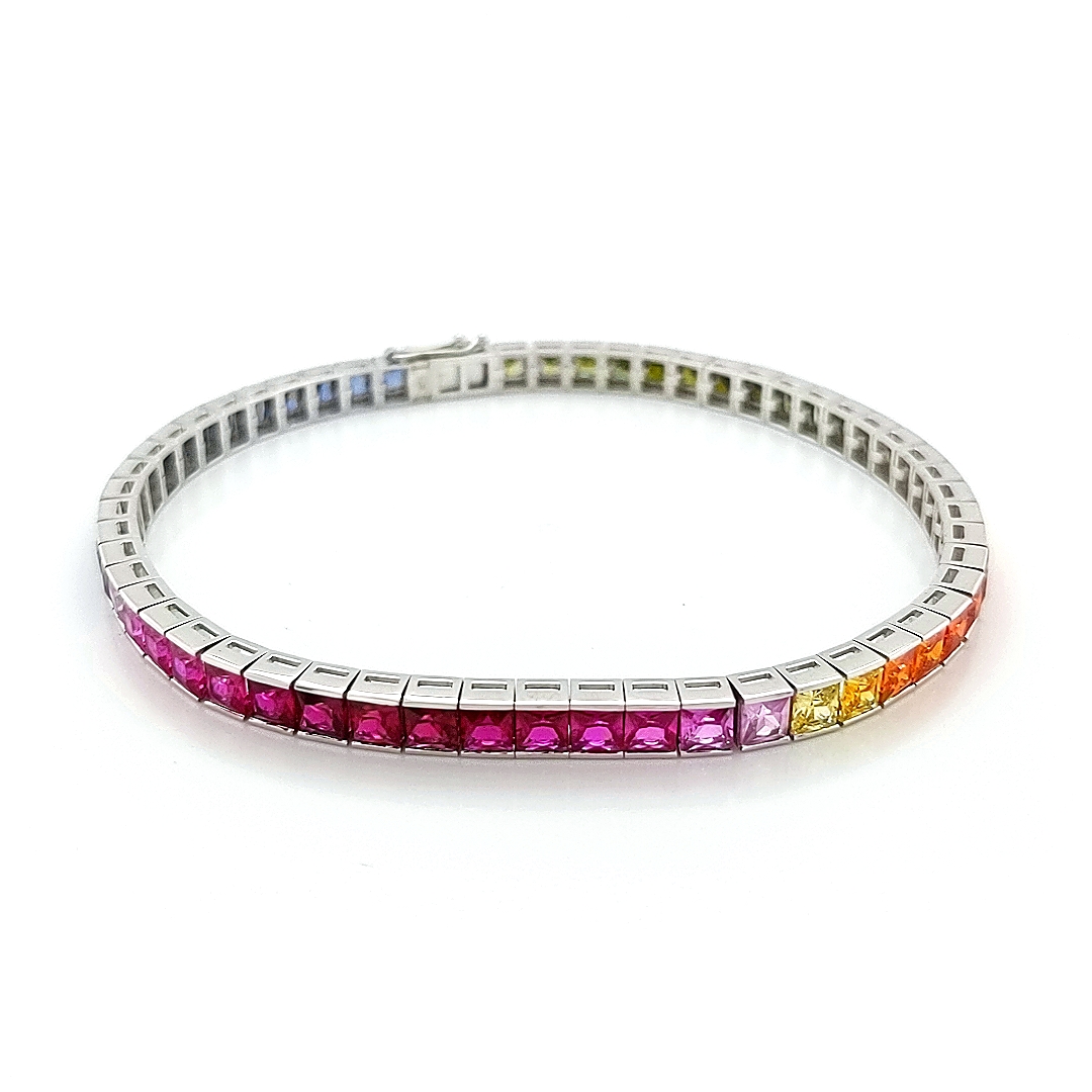 10K White Gold Tennis Bracelet