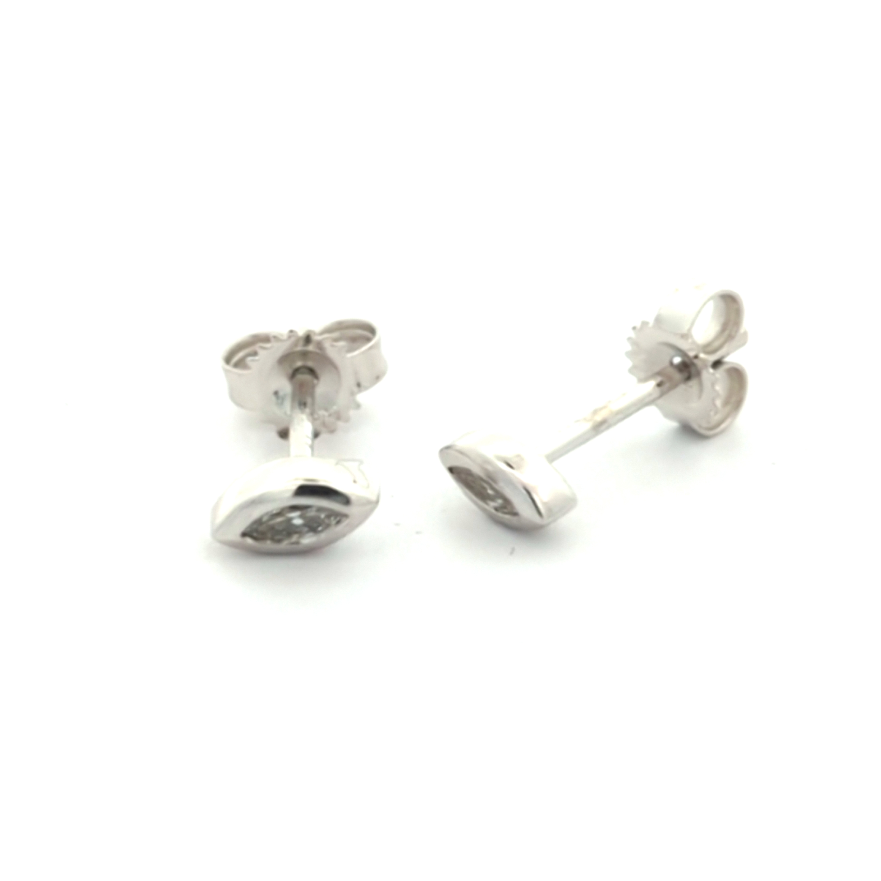 14K White Gold Diamond Earrings